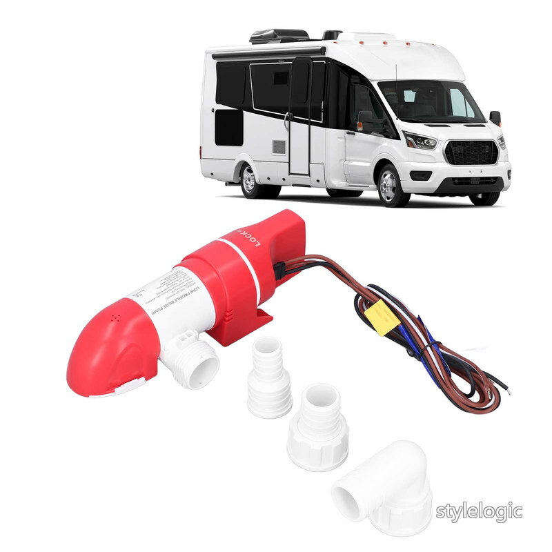 Rakuten - 【送料無料】電動ビルジポンプ 自動、薄型ビルジポンプ 1100GPH/4160LPH 電動 自動 ステンレス鋼 DC12V ボート用 360°回転、水に敏感、自動
