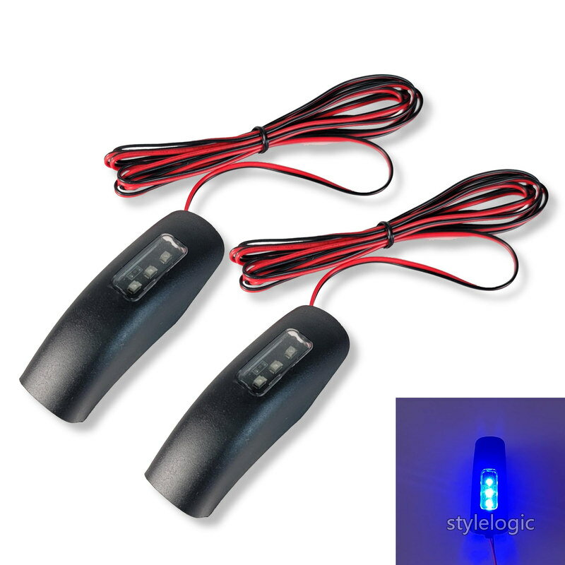 【送料無料】Lezalic LED ウエルカムライト 12V フットランプ アルファード ヴェルファイア 30系 前期 後期 スライドドア 専用 社外品 リアカーテシランプ 2個 (ブルー)