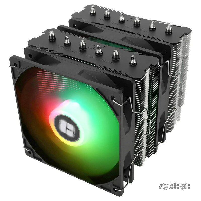 Thermalright Peerless Assassin 120 SE ARGB CPUエアクーラー、6本のホットパイプCPUクーラー、ダブル120 mm TL-C12C-S PWMファン、アルミニウム製ヒートシンクカバー、AGHP技術、AMD AM 4 AM5/Intel 1150/1151/1200/1700/1851