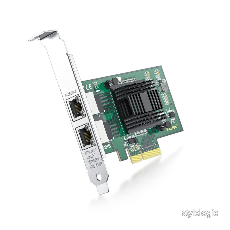 Rakuten - 【送料無料】ipolex 1Gbps LANカード ネットワークカード Intel I350AM2チップセット Intel I350-T2 デュアル RJ45ポート PCI-E2.1X4 NIC