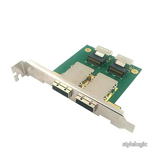Rakuten - 【送料無料】Dual Ports Mini SAS SFF-8088 To SAS 36ピンSFF-8087 PCIのPCBAの女性アダプタ
