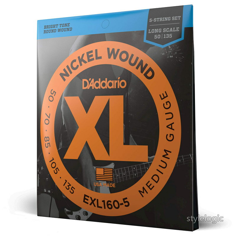 D'Addario EXL160-5 Long Scale 5-strings 5弦用ベース弦