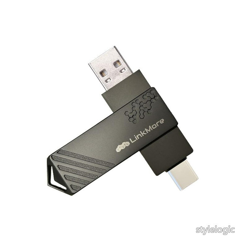 Rakuten - 【送料無料】LinkMore 128GB USBメモリ 2in1 OTG対応 Type-A & Type-C 360度回転式 合金製【最大読込120MB/s】