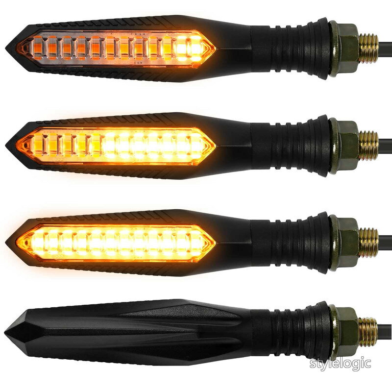 乐天商城 - 【送料無料】evermotor 流れるウインカー ウインカー led ウインカー バイク eバイク 車検 12V 汎用 防水 アンバー 高輝度 4個セット
