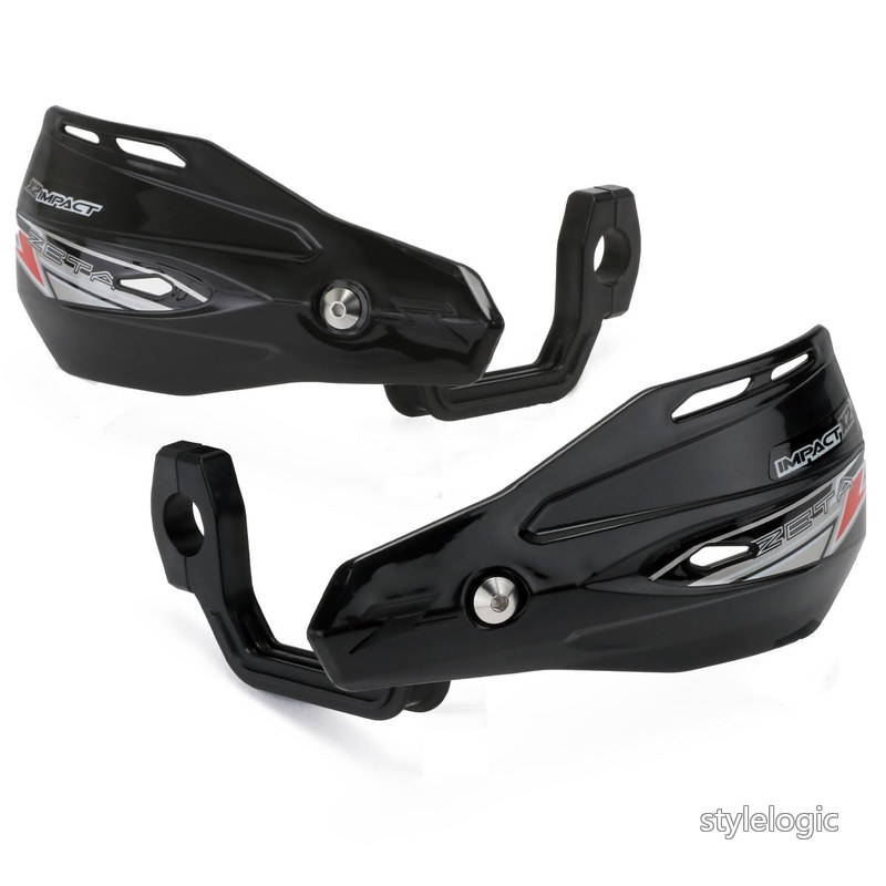 Rakuten - 【送料無料】RACING) インパクトX2ハンドガード ブラック 汎用 ハンドルバークランプタイプ クランプ幅:14mm 泥 飛び石 保護 ミニモト MX レース コンパクト 位置調整 ダートフリーク Dirtfreak F5379(旧品番:ZE74-0201)