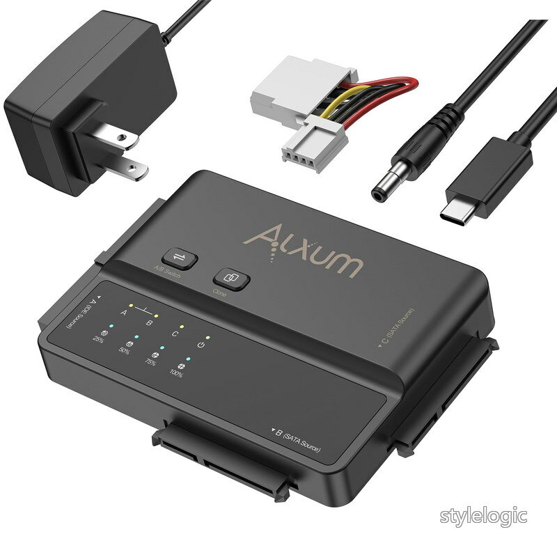 [무료 배송] 3-in-1 SATA와 IDE HDD/SSD 양대 대응 클론 스탠드 Type-C USB 3.2 Gen 1 5Gbps 고속 데이터 전송 대용량 스토리지 툴 불필요