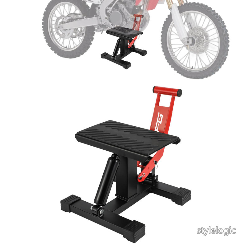 Rakuten - 【送料無料】バイク リフトスタンド メンテナンス バイクスタンド バイク用ジャッキ 油圧ダンパー 耐荷重180KG 汎用 オフロード モトクロス ATV ストリート スクータ ‐ レッド