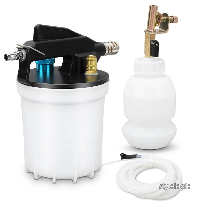 エア抜きツール、 2L ブレーキオイル交換工具、エアブレーキブリーダーキット 真空ブレーキ液抽出ツール 静音設計 シリコンチューブ付き 2.75〜11.6バー対応
