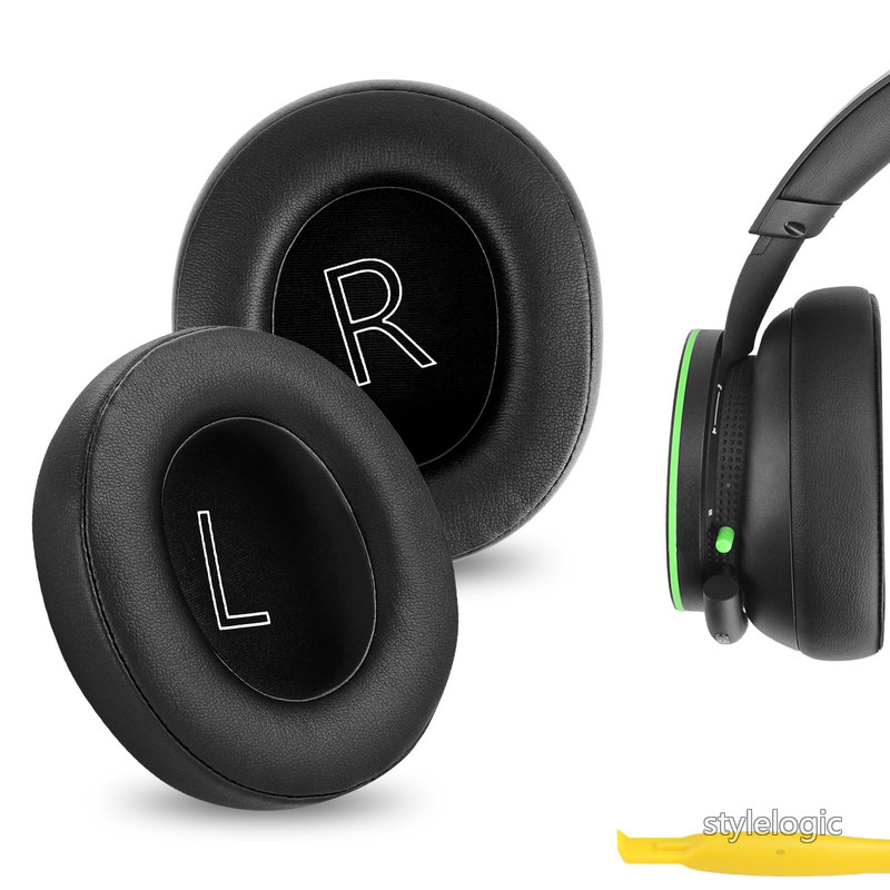 【送料無料】イヤーパッド互換性 パッド マイクロソフト Microsoft Xbox Wireless (2024 Version)/ Wired Xbox Stereo/Stereo Headset 20th Anniversary Special Edition ヘッドホンに対応 パッド イヤー/イヤーカップ (プロテインレザー/ブラック)