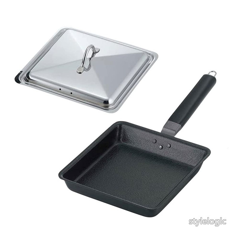 Rakuten - 【送料無料】フライパン 角型 20cm 蓋付き 【日本製】 ガス火・IH対応 鉄製 餃子鍋 餃子を隅まで並べられる こびりつきにくい ハンバーグ ステーキ 燕三条 39000