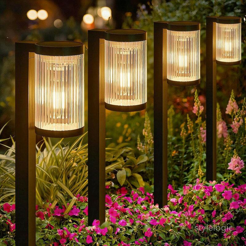 DonGee ソーラーライト 屋外 ソーラーガーデンライト IP65防水 暖色LED 太陽光充電 高輝度 埋め込み式 光センサー 庭/パティオ/景観/歩道/車道/芝生用 (6個セット)