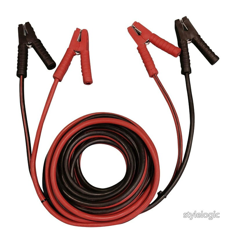 【送料無料】pa-man ブースターケーブル 8m 中型トラックまで 12/24V兼用 電流容量400A クリップ開口約32mm WJ828C