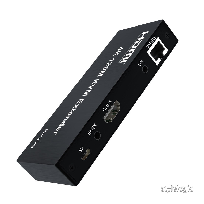 Rakuten - 【送料無料】4K 120m HDMI KVM延長器｜CAT6対応 工事不要の超長距離伝送｜PS5/PC/Mac/会議室/ホームシアター用 シンプル設置