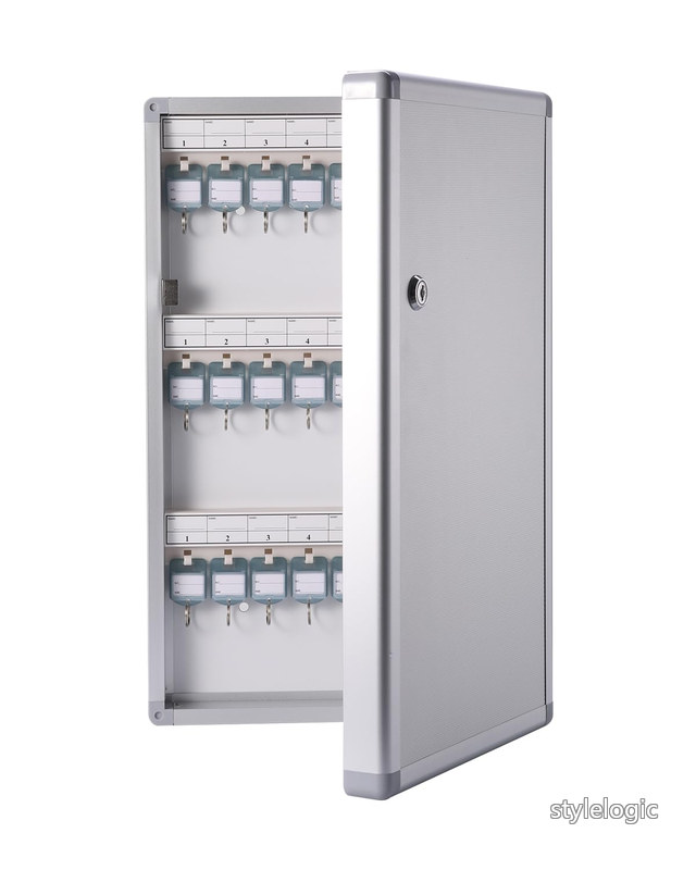 Rakuten - 【送料無料】キーボックス 壁掛け keybox 鍵収納 ロック付き 会社 事務所 業務用 オフィス(48キー)