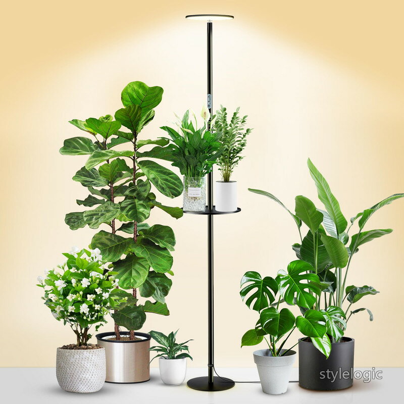 乐天商城 - 【送料無料】chiphyはライト、屋内植物のためのフルスペクトルLEDの植物ライト、皿が付いているすべての金属の永続的なフロア・ランプ、10レベルのDimmableの明るさ、調節可能な69 
