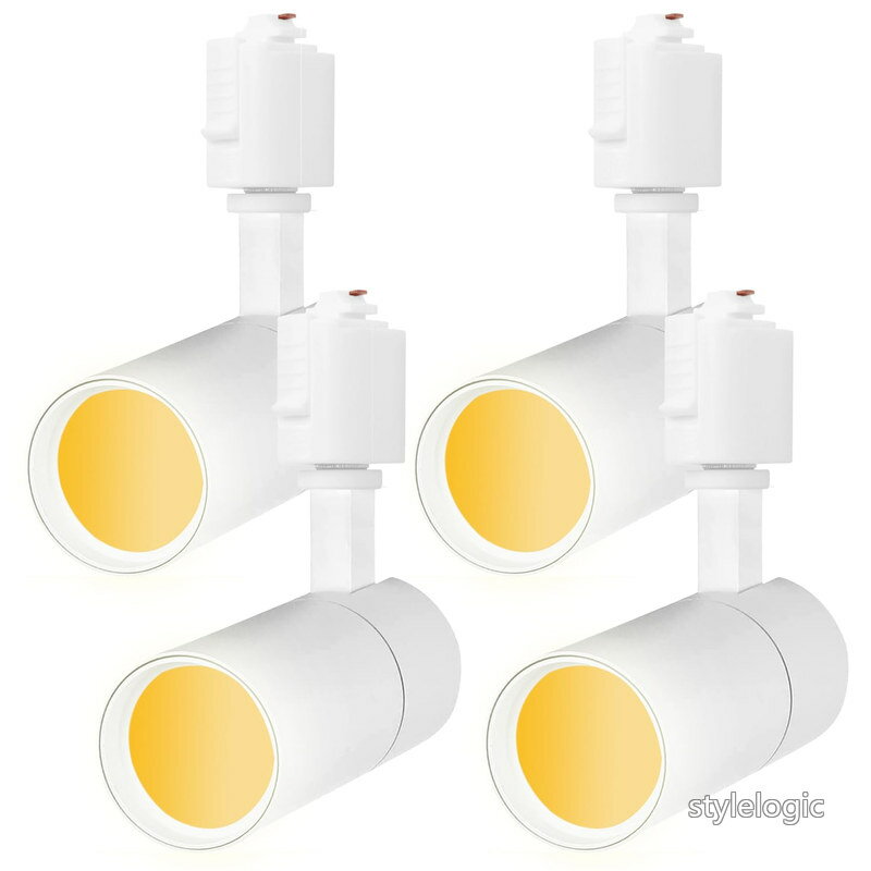 Rakuten - 【送料無料】ライティングレール用スポットライト電球色100W相当 消費電力10W 大光量1000LM 照射角度調節可能 一般家庭照明/演出照明/商業施設/店舗・商品展示用照明（白い 4個セット）