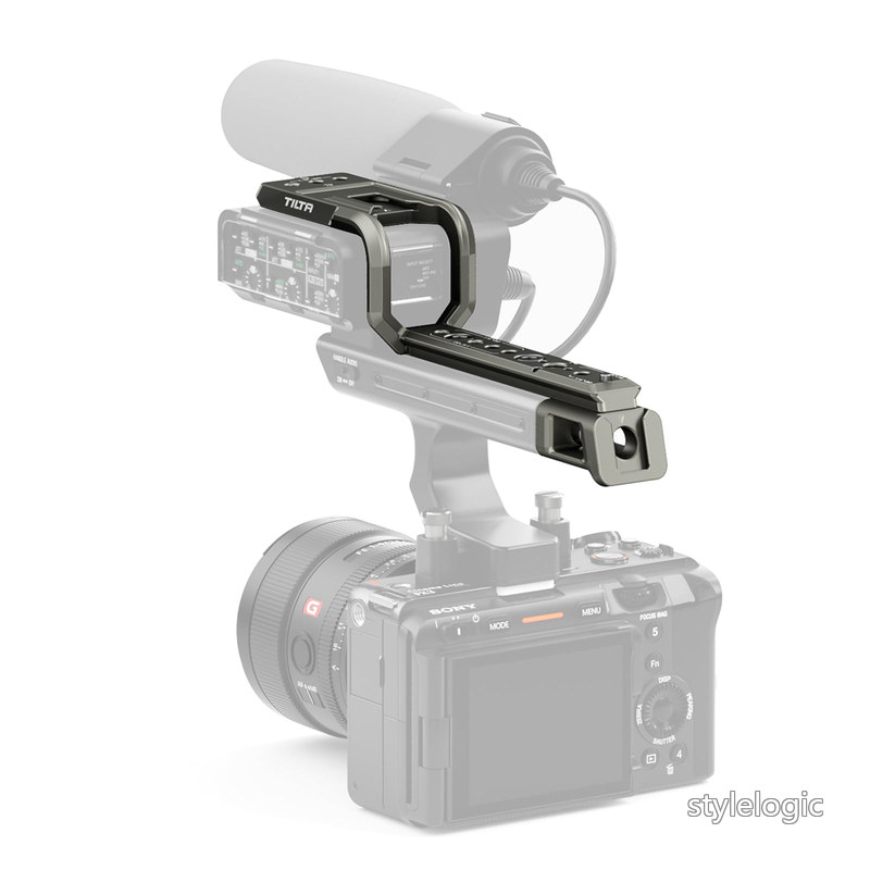 TILTA XLR延長ブラケット Sony FX3用 XLR-H1トップハンドル、コールドシュー、NATO、1/4"-20および3/8"-16ネジ、位置決めポイント付き - チタニウムグレー TA-T13-XLR-TG