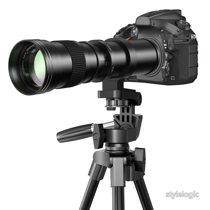 Rakuten - 【送料無料】Lightdow 望遠ズームレンズ 420-800mm f/8.3-16 for キヤノンEF/EF-S レンズfor Canon EOS Kiss X10i X10/250D X9i X9 X8i X7i X6i X5 X4 X3 X2 X90 X70 90D 80D 70D 60D Rebel SL3一眼レフレンズ