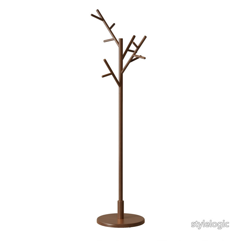 Rakuten - 【送料無料】Mangowood ポールハンガー 木製 ハンガーポール おしゃれ - 無垢家具 コート掛け スタンド かばんかけ 洋服掛け 帽子掛け 省スペース 組み立て簡単 | 無垢材 天然木製 | 高さ175cm | ウォールナット | GYJ034