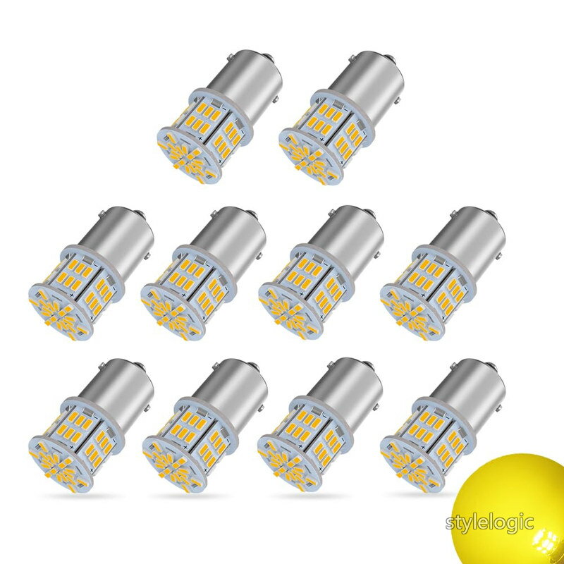 【送料無料】【24V車専用】S25 LEDシングル イエロー 爆光 G18 BA15s P21W 54連 3014SMD トラック デコトラ ダンプ バス 大型車用 バル..