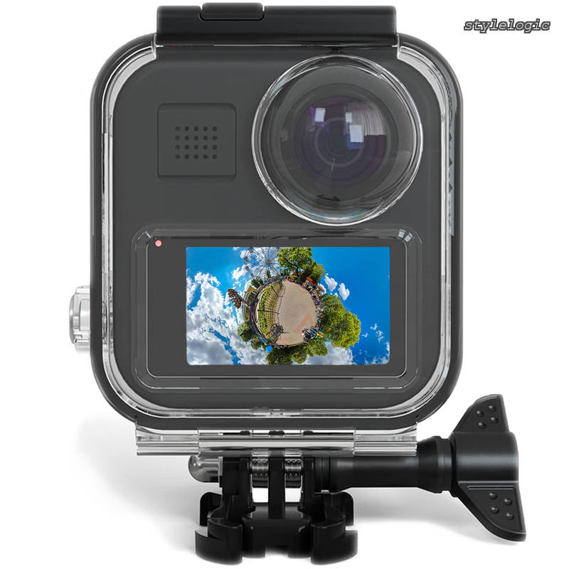 Rakuten - 【送料無料】防水ケースGo Pro MAX 360 (2019) 専用、147フィート/45メートル タッチスクリーン ダイビングハウジング 水中保護シェル ブラケットマウントアクセサリーキット付き (MAX2 および MAX 360 2025 には対応していません)