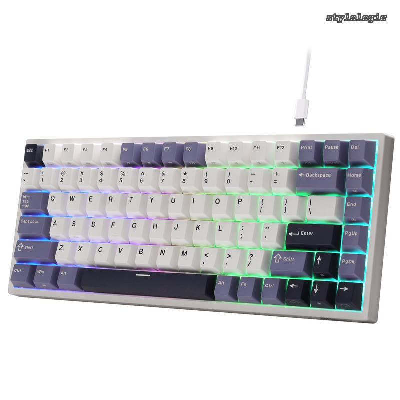 Rakuten - 【送料無料】ROYAL KLUDGE C84 HE ラピッドトリガー ゲーミングキーボード、75% TKL 有線 RGB メカニカルキーボード、ホール効果マグネティックスイッチキーボード、アクチュエーションポイント調整可能、8K Hz ポーリングレート、FPS ゲーマー向け、US QW