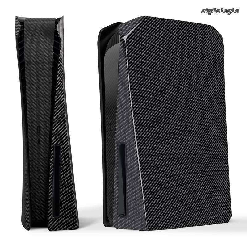 eXcover ps5ディスクバージョンコンソール対応用交換ケースに対応用交換トップボトムシェル、playstation 5コンソールディスクバージョンに対応用カスタム交換フェースプレートやバックプレートシェル（コンソール本体は付属していません）【