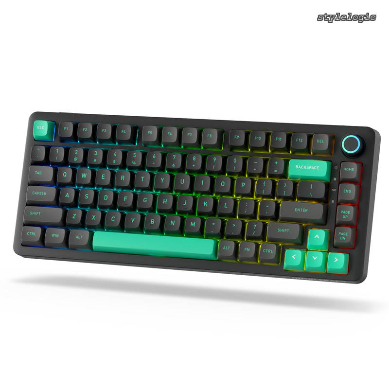 Rakuten - 【送料無料】Nimbleback NB832 ワイヤレス 75% ガスケット メカニカル キーボード、トライモード BT5.0/2.4G/USB-C 有線、ホットスワップ可能な 82 キー RGB ゲーミング キーボード (ソフトウェアと 5 層パッド付き)、カスタム リニア スイッチ