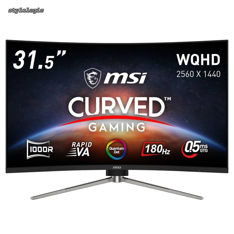 湾曲ゲーミングモニター MAG 325CQRF QD E2 31.5インチ/WQHD/量子ドット/RAPID VA/180Hz/0.5ms（GTG）/HDMI 2.0b/DP1.4a/Adaptive-Sync/AIビジョン/USBハブ機能/HDR/USB Type-C(最大65W)/チルト・高さ調整/メーカー3年保証