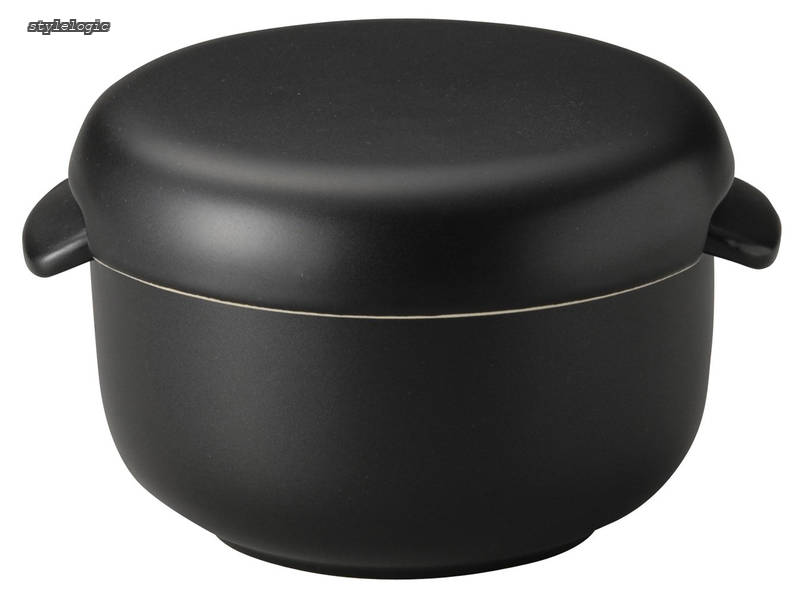 乐天商城 - 【送料無料】おひつ 陶器 1合 黒マット 丸型 直径約15×高さ10cm 容量約800ml セラミック 電子レンジ対応 日本製 13716