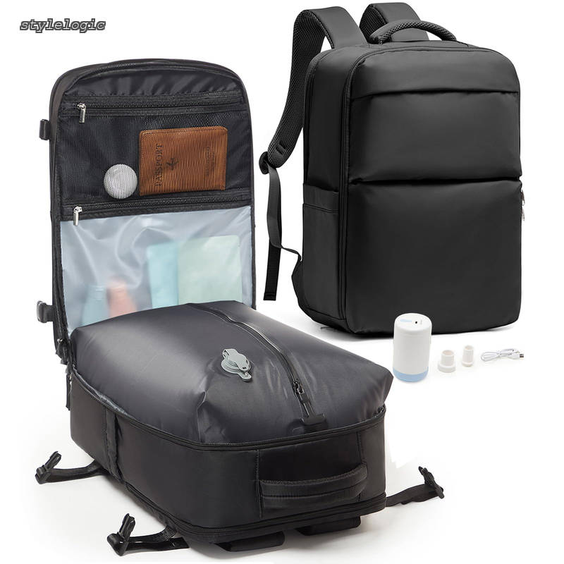 樂天商城 - 【送料無料】真空圧縮リュック 大容量60L ビジネスリュック リュック メンズ レディース 17インチノートPC収納可能 乾湿分離 携帯型電動真空ポンプ付属 バッグ ビジネス 通勤 通学 出張 旅行 黒