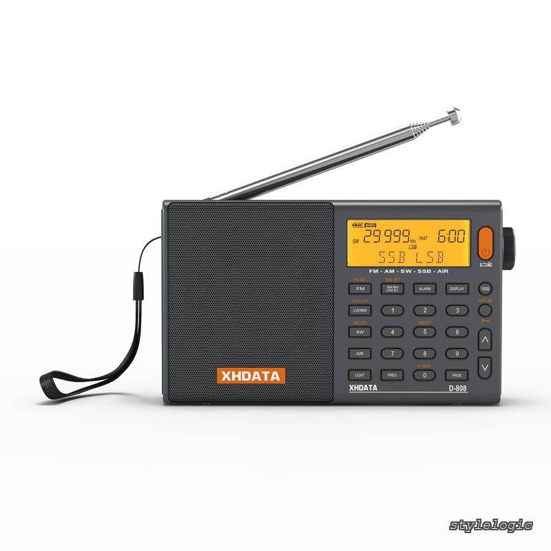 D-808 ポータブルラジオ FM AM SW LW ワイドFM エアバンド SSB BCL DSP RDS 短波ラジオ ポケットラジオ 防災 高感度 小型 電池式 充電式 スリープ機能付き 目覚まし時計 日本語説明書付き