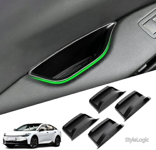 商品の特徴・?【専用設計】トヨタ専用BZ3（2023）への専用ドアハンドルポケトで、純正品のように違和感なくピッタリ愛車にフィットします。ご注文の前にご愛車の車種をご確認ください。（取り付け位置：フロントドア）・?【高品質素材】：軽量高品質のABS樹脂を採用しているので、耐熱性に優れ、高温でも低温でも良好な性能を維持します。スポーティさとスタイリッシュを両立させております。純正の雰囲気を壊さずドレスアップします。・?【収納アップ】：本ドアポケットはタバコ、駐車券、スマホ、カード、コイン、メガネ、クレジットカードや鍵など、小物関係の収納には最高です。デッドスペースを有効活用し、安定して小物などの収納には最高！スマホや駐車券やカードや鍵などの小物の置き場に困る方へおすすめ！・?【安定感良い】：ドアハンドル 収納ボックスには自己吸着性があり滑り止め防止ラバーマット付属しておりますので、防塵、防キズ、転中に小物があっちこっちに移動しにくくなります。・?【装着簡単】：工具不要で差し込むだけの簡単に取り付けます。純正品のように設計され違和感なくピッタリ合わせます。セット内容：3D形状ドアポケット*4個入れ、滑り止めラバーマット*4枚お客様都合のキャンセルはお控えください。また他モールにて併売を行っており、Amazon 社のFBA マルチチャネルサービスを一部活用しております。梱包にAmazon ロゴの記載やAmazonの配達員が商品をお届け、また置き配になる可能性がございますので予めご了承ください。