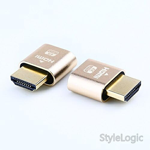 【送料無料】HDMI ダミープラグ 2個セット 4K 60Hz 仮想ディスプレイ ヘッドレスPC リモートワーク ゲーム 便利 stylelogic-10114358 StyleLogic パッケージ画像