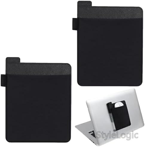 【送料無料】ノートパソコン収納 背面ポケット 2個セット タブレット対応 ガジェットケース マウス収納 ペンホルダー付き オフィス移動 省スペース ブラック stylelogic-10113257 StyleLogic パッケージ画像