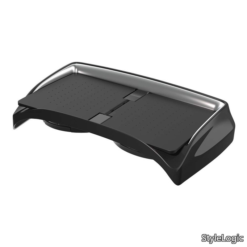 Rakuten - 【送料無料】Yac) 車種専用品 トヨタ 80系 ハリアー 専用 コンソール トレイ ブラック/シルバー SY-HR15