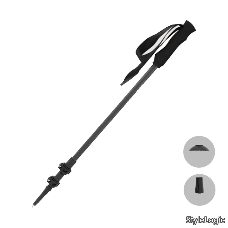 Rakuten - 【送料無料】UL GEAR トレッキングポール 1本/2本セット 182g超軽量 高強度カーボン 折り畳み 高強度タングステンスチール先端 男女兼用 伸縮杖 登山杖 ストック ウォーキ
