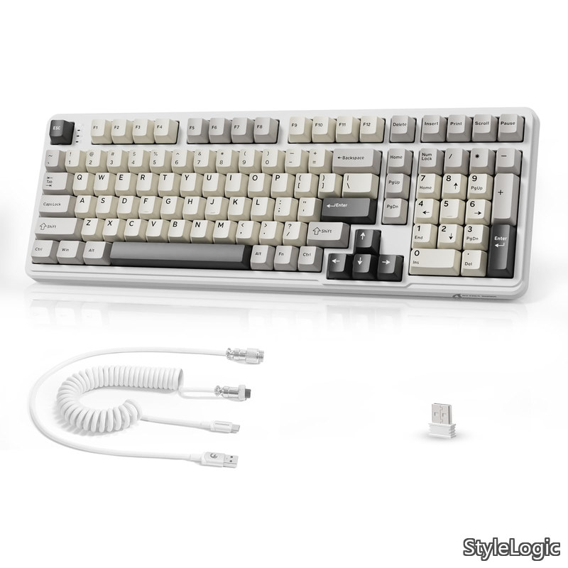 送料無料 × ATTACK SHARK X98PRO ゲーミングキーボード 98キー 3モード接続 Bluetooth/…
