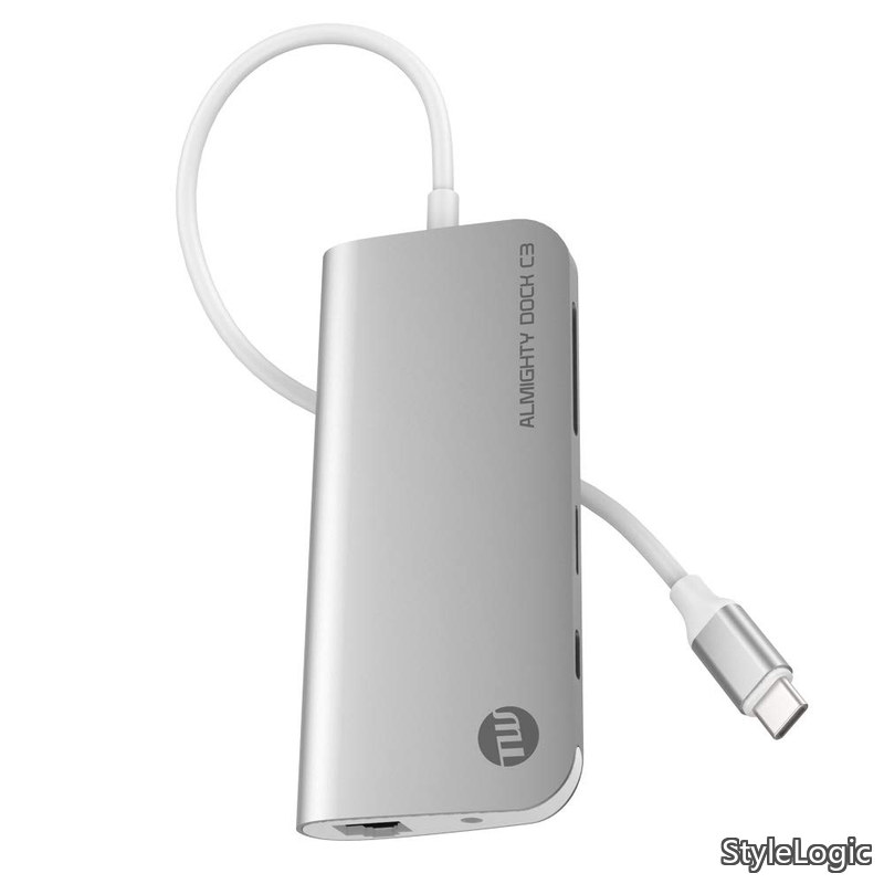Rakuten - 【送料無料】DOCK C3 マルチUSB-Cハブ Ethernet HDMI 4K PD対応 シルバー TUN-OT-000056