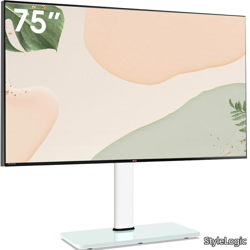 Rakuten - 【送料無料】テレビスタンド 壁寄せ 卓上式テレビ台 43〜75インチ 大型テレビ対応 卓上地面両用 高さ調節可能 首振り可 チルト機能 荷重50kg TTC1607AGW-JP