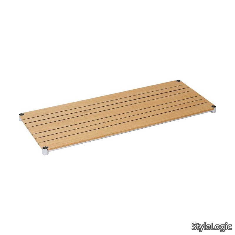 【送料無料】ルミナスラック スチールラックパーツ ウッドシェルフ 木製棚板 ミゾ有 ナチュラル 幅121.5×奥行46cm WS1245-NA スリーブ無し 棚板のみ スチールフレーム 天
