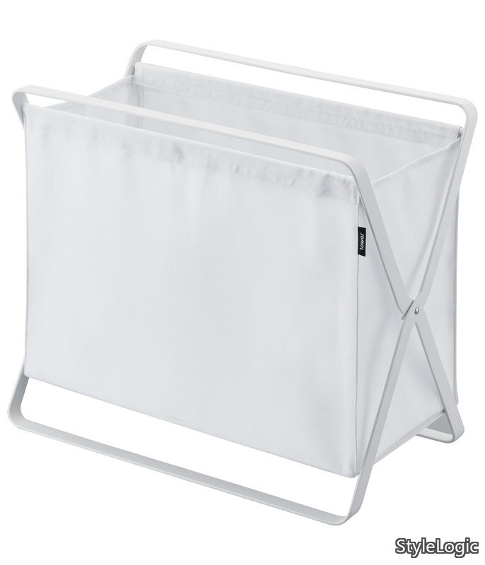 Rakuten - 【送料無料】手荷物 収納 ボックス ホワイト 約W46×D29×H40cm(使用時) タワー tower 折りたたみ 荷物置き 3544
