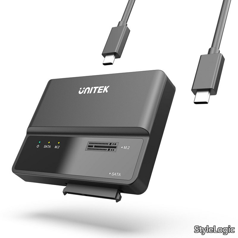 [Free Shipping] USB to SATA HDD/SSD + M.2 NVMe SSD Conversion Adapter, Invoice Compatible, Dual Hard Drive Compatible Devices: M.2 SSD (PCIeNVMe) & 2.5/3.5 inch SATA I/II/III HDD/SSD