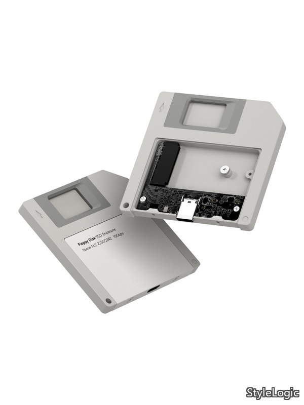 SSDエンクロージャ フロッピーディスクスタイル USB 3.2 Gen2 10Gbps to NVMe PCI-E M.2 2230/2242 SSDケース M.2 外付けハードドライブエンクロージャ MacBoo