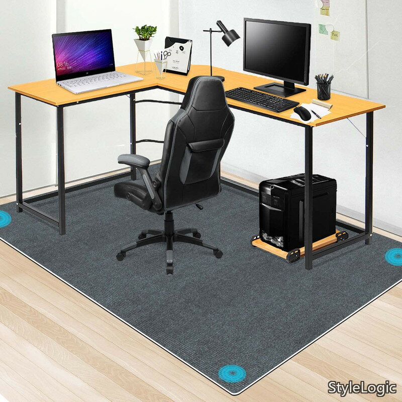 Rakuten - 【送料無料】】 4mm HUIJIE 椅子 マット フロアマット 防音 床保護マット ゲーミングチェア マット デスク 床 マット 吸音 特大 滑り止めマット 傷防止マット 丸洗い可能
