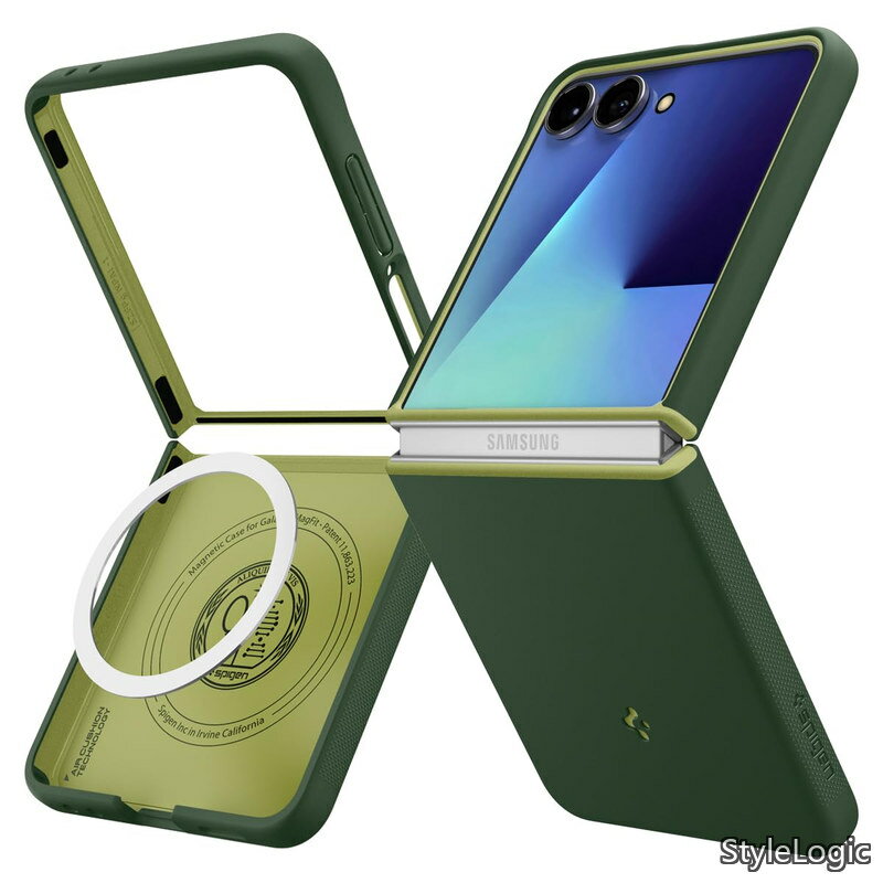 Rakuten - 【送料無料】【創業18年の技術力】Galaxy Z Flip7 ケース TPU + PC 二重保護 滑り防止 指紋防止 MagFit対応 耐衝撃 ナノポップ・マグフィット ACS11159 (アボ・グリーン)