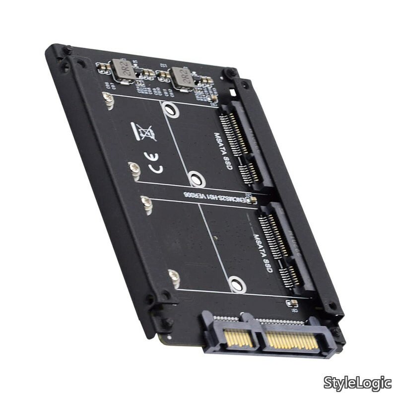 【送料無料】Dual MSATA Mini SATA SSDカードJOBD Raid 0を2.5インチSATA Combo HDDディスクドライブキャビネットにブリッジする