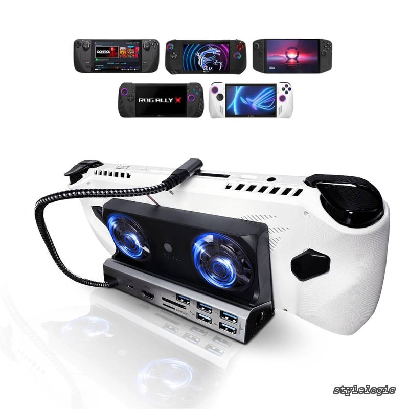 Deck/ROG Ally X 対応】 EGGSLINER GAMES ゲーミングドック 10-in-1 ドッキングステーション 4K HDMI ギガビットイーサネット搭載 (Legion GO/MSI Claw/UMPC 対応)
