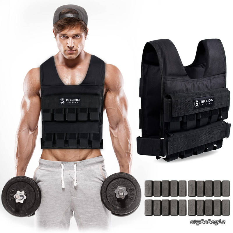 乐天商城 - 【送料無料】FITNESS Chaleco de peso、調節可能なChaleco lastrado、Con Correa ajuste ナイロン、20kg。