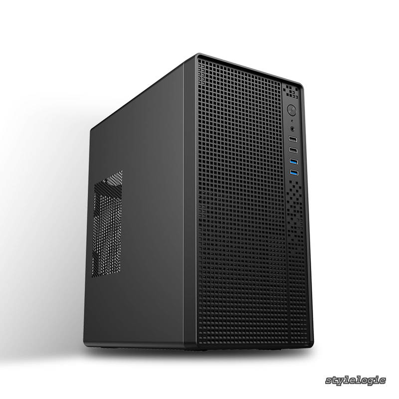 【送料無料】ATX PCケース ミニタワー SPCC 0.8mm鋼板 ファン非付属 小型デスクトップ MATX/ITX対応 ホームオフィス用 冷却拡張可 HDD/SSDマウント- S1